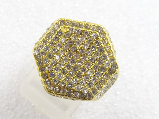 JAPANESE KIMONO / ANTIQUE CRYSTAL RING (SIZE 12.5)